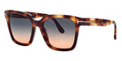 Tom Ford® FT0952 Selby FT0952 Selby 53P 55 - 53P - Shiny Medium Blonde Havana / Gradient Blue-To-Orange Lenses Sunglasses