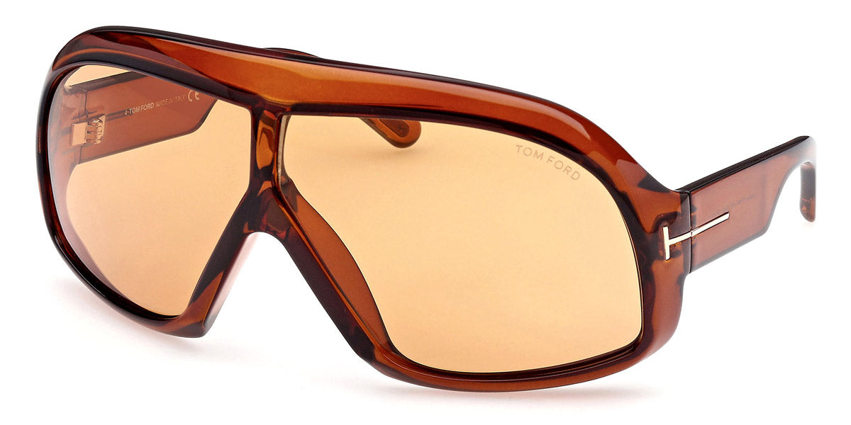 Tom Ford® FT0965 Cassius FT0965 Cassius 45E 78 - Shiny Transparent Brown Sunglasses