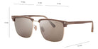 Tom Ford® FT0997-H Hudson-02 FT0997-H Hudson-02 52L 55 - 52L - Shiny Pale Gold, t" Logo / Roviex With Gunmetal Flash Lenses" Sunglasses