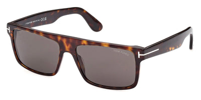 Tom Ford® FT0999 Philippe-02 FT0999 Philippe-02 52A 58 - 52A - Shiny Dark Havana, t" Logo / Smoke Lenses" Sunglasses