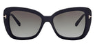 Tom Ford® FT1008 Maeve FT1008 Maeve 01B 55 - 01B - Shiny Black, t" Logo / Gradient Smoke Lenses" Sunglasses