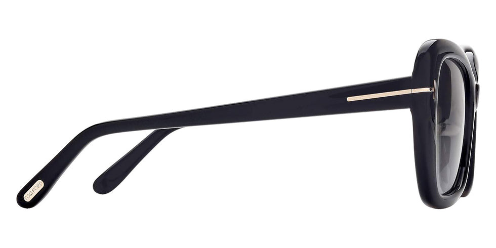 Tom Ford® FT1008 Maeve FT1008 Maeve 01B 55 - 01B - Shiny Black, t" Logo / Gradient Smoke Lenses" Sunglasses