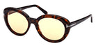 Tom Ford® FT1009 Lily-02 FT1009 Lily-02 52E 55 - 52E - Shiny Dark Havana, t" Logo / Photochromic Peach Lenses" Sunglasses
