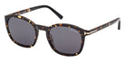 Tom Ford® FT1020 Jayson FT1020 Jayson 52A 52 - 52A - Shiny Dark Havana And Black, t" Logo / Smoke Lenses" Sunglasses