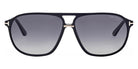 Tom Ford® FT1026 Bruce FT1026 Bruce 01D 61 - 01D - Shiny Black, t" Logo / Polarized Smoke Lenses" Sunglasses