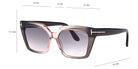 Tom Ford® FT1030 Winona FT1030 Winona 20G 53 - 20G - Shiny Transparent Grey And Rose, t" Logo / Rose Mirror Lenses" Sunglasses