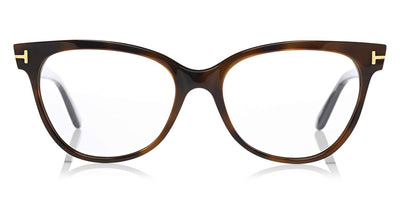 Tom Ford® FT5291 FT5291 052 55 - Shiny Havana/Iridescent Chalkstripe Emerald Eyeglasses