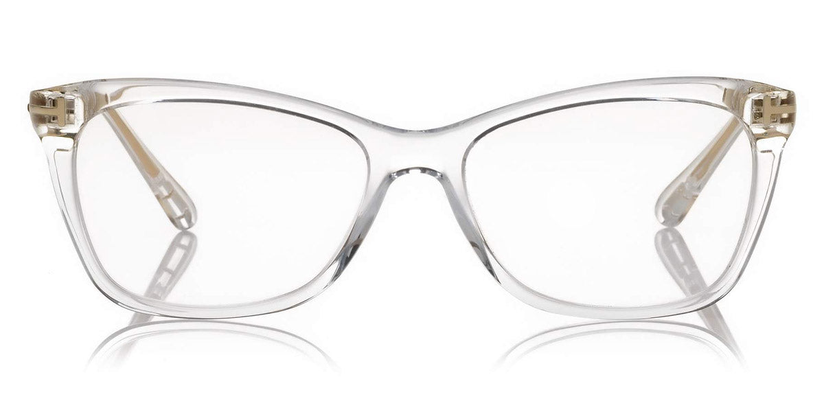 Tom Ford® FT5353 FT5353 075 54 - 075 - Shiny Transparent Fuchsia, Shiny Brushed Light Ruthenium Eyeglasses