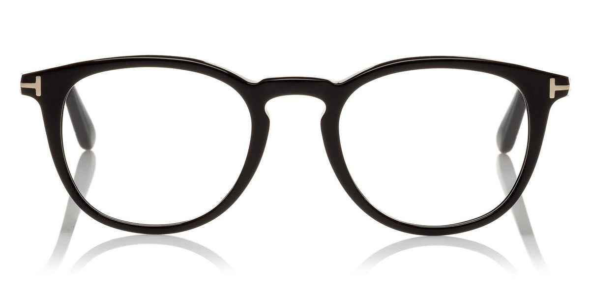 Tom Ford® FT5401 FT5401 001 51 - 001 - Shiny Black, Shiny Rose Gold t" Logo" Eyeglasses