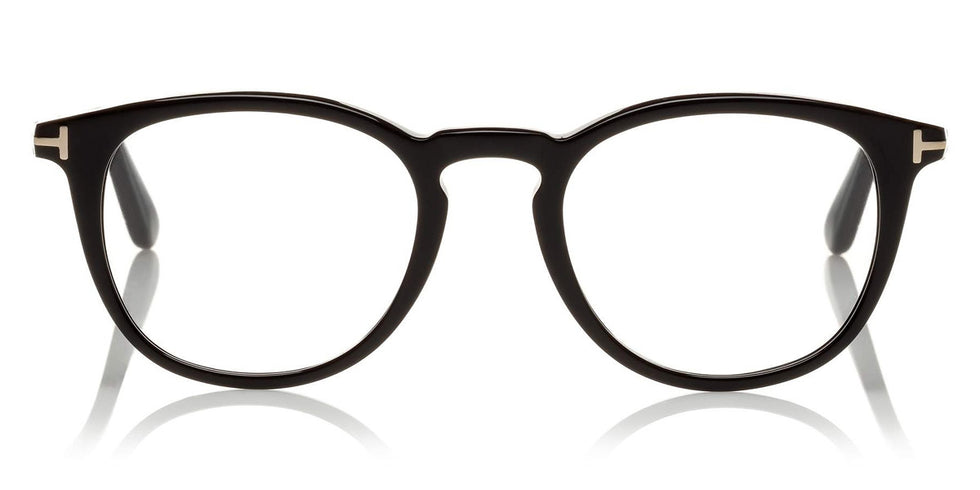 Tom Ford® FT5401 FT5401 001 51 - 001 - Shiny Black, Shiny Rose Gold t" Logo" Eyeglasses