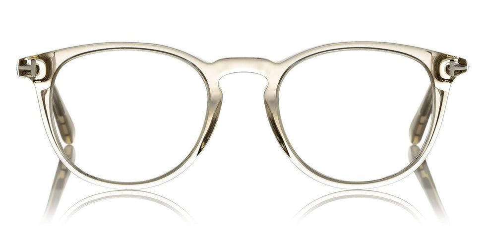 Tom Ford® FT5401 FT5401 020 51 - 020 - Shiny Transparent Grey, Shiny Palladium t" Logo" Eyeglasses