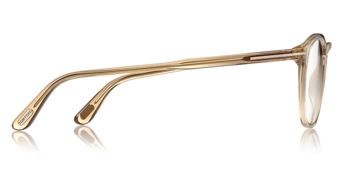 Tom Ford® FT5401 FT5401 045 51 - 045 - Shiny Transparent Champagne, Shiny Rose Gold t" Logo" Eyeglasses