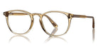 Tom Ford® FT5401 FT5401 045 51 - 045 - Shiny Transparent Champagne, Shiny Rose Gold t" Logo" Eyeglasses