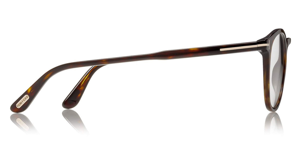 Tom Ford® FT5401 FT5401 052 51 - 052 - Shiny Classic Dark Havana, Shiny Rose Gold t" Logo" Eyeglasses