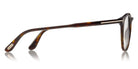 Tom Ford® FT5401 FT5401 052 51 - 052 - Shiny Classic Dark Havana, Shiny Rose Gold t" Logo" Eyeglasses