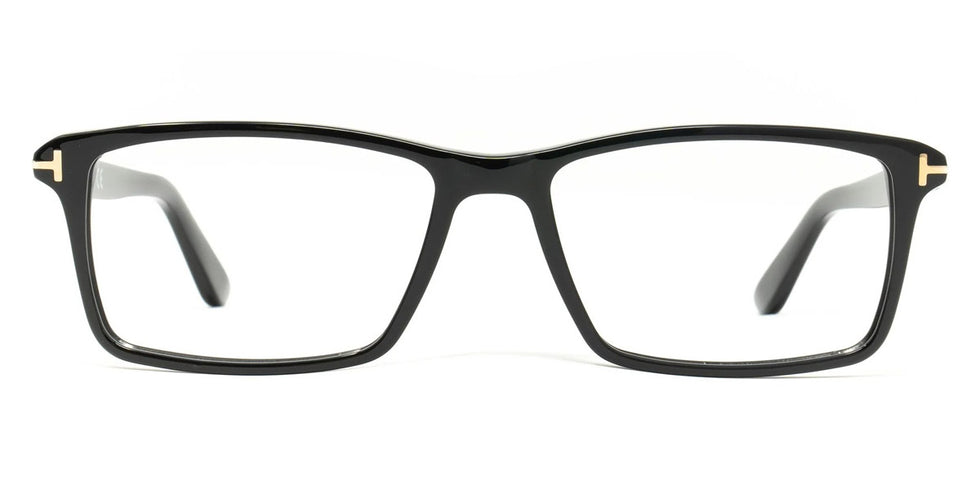 Tom Ford® FT5408 FT5408 001 56 - 001 - Shiny Black, Shiny Rose Gold t" Logo" Eyeglasses