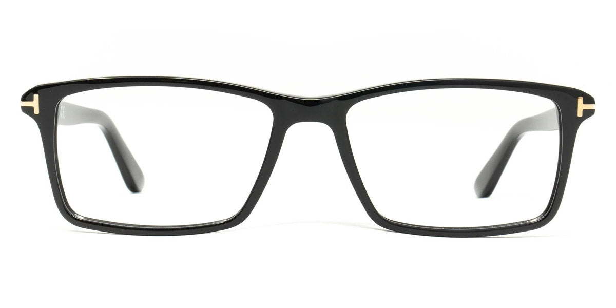 Tom Ford® FT5408 FT5408 001 56 - Shiny Black/Shiny Rose Gold T Logo Eyeglasses