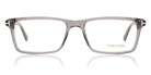 Tom Ford® FT5408 FT5408 020 56 - 020 - Transp. Grey, Grey Horn Effect Temples, Shiny Palladium t" Logo" Eyeglasses