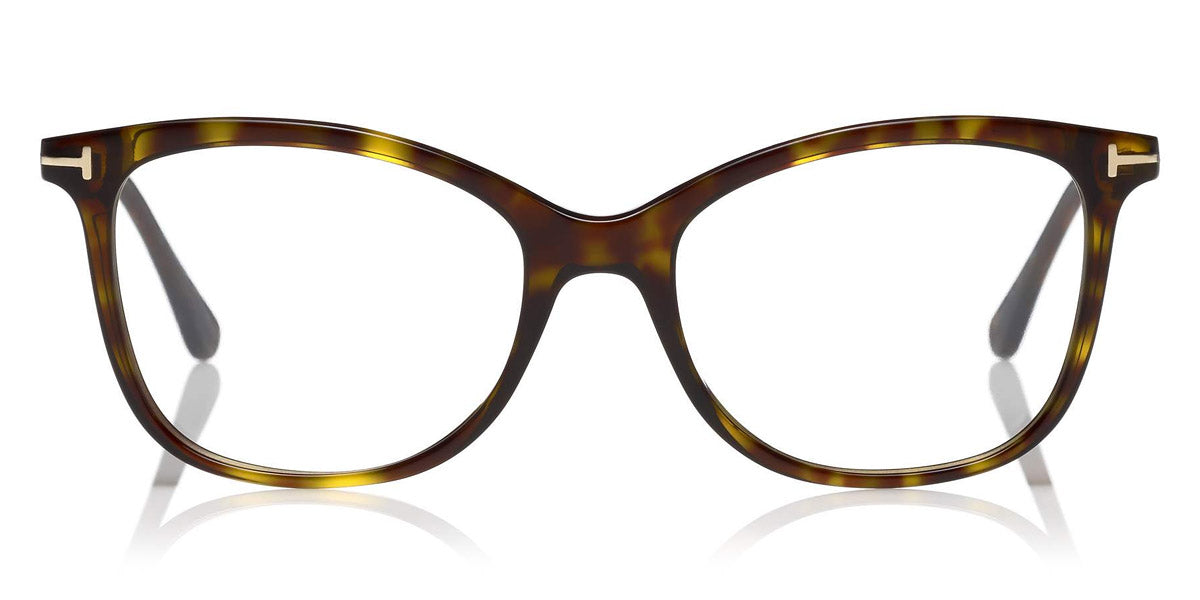 Tom Ford® FT5510 FT5510 052 52 - Shiny Classic Dark Havana/Shiny Rose Gold Eyeglasses
