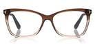 Tom Ford® FT5514 FT5514 050 54 - 050 - Grad. Transp. Dark-To-Light Brown Front, Transp. Dark Brown Temples Eyeglasses