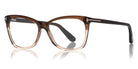 Tom Ford® FT5514 FT5514 050 54 - 050 - Grad. Transp. Dark-To-Light Brown Front, Transp. Dark Brown Temples Eyeglasses