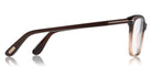 Tom Ford® FT5514 FT5514 050 54 - 050 - Grad. Transp. Dark-To-Light Brown Front, Transp. Dark Brown Temples Eyeglasses