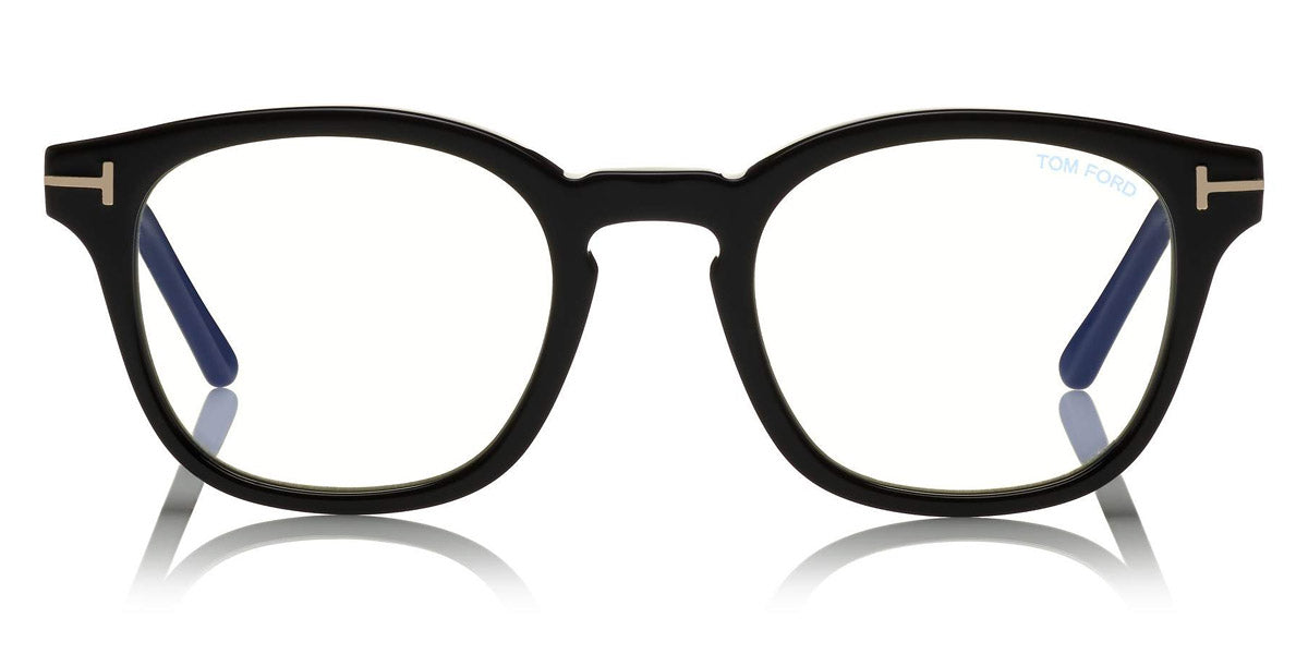 Tom Ford® FT5532-B FT5532-B 01V 49 - Shiny Black/Blue Eyeglasses