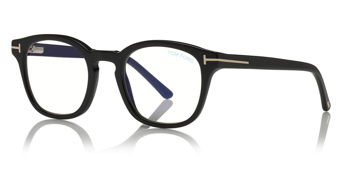 Tom Ford® FT5532-B FT5532-B 01V 49 - Shiny Black/Blue Eyeglasses