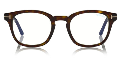 Tom Ford® FT5532-B FT5532-B 52E 49 - Shiny Dark Havana/Blue Eyeglasses