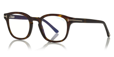 Tom Ford® FT5532-B FT5532-B 52E 49 - Shiny Dark Havana/Blue Eyeglasses
