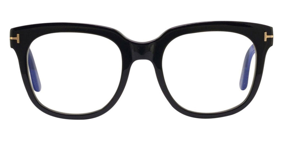 Tom Ford® FT5537-B FT5537-B 001 52 - 001 - Shiny Black/ Blue Block Lenses Eyeglasses