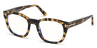 Tom Ford® FT5542-B FT5542-B 056 50 - 056 - Shiny Vintage Havana, Shiny Rose Gold t" Logo  / Blue Block Lenses" Eyeglasses