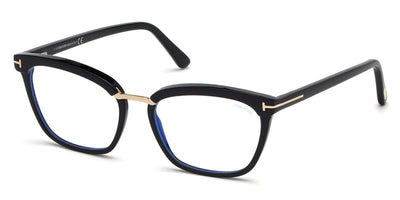 Tom Ford® FT5550-B FT5550-B 001 54 - Shiny Black/Rose Golds Eyeglasses