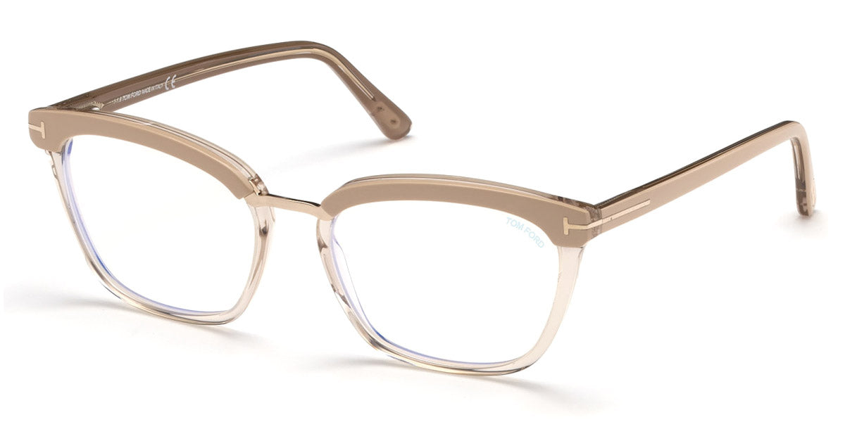 Tom Ford® FT5550-B FT5550-B 072 54 - Shiny & Transparent Antique Pink/Rose Golds Eyeglasses