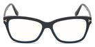 Tom Ford® FT5597-F-B FT5597-F-B 001 54 - 001 - Shiny Black / Blue Block Lenses Eyeglasses