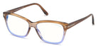Tom Ford® FT5597-F-B FT5597-F-B 052 54 - Shiny Classic Dark Havana Eyeglasses