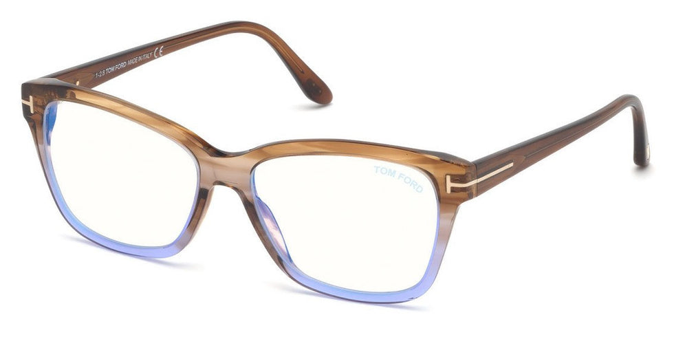 Tom Ford® FT5597-F-B FT5597-F-B 052 54 - Shiny Classic Dark Havana Eyeglasses