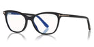 Tom Ford® FT5636-B FT5636-B 001 52 - 001 - Shiny Black, Rose Gold/ Blue Block Lenses Eyeglasses