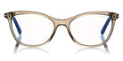 Tom Ford® FT5636-B FT5636-B 045 52 - 045 - Shiny Transp. Brown, Shiny Dark Havana, Rose Gold / Blue Block Lenses Eyeglasses