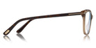 Tom Ford® FT5636-B FT5636-B 045 52 - 045 - Shiny Transp. Brown, Shiny Dark Havana, Rose Gold / Blue Block Lenses Eyeglasses