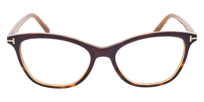 Tom Ford® FT5636-B FT5636-B 055 52 - 055 - Violet & Red Havana, Light Brown, Rose Gold/ Blue Block Lenses Eyeglasses