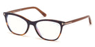 Tom Ford® FT5636-B FT5636-B 055 52 - 055 - Violet & Red Havana, Light Brown, Rose Gold/ Blue Block Lenses Eyeglasses