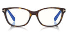 Tom Ford® FT5638-B FT5638-B 055 50 - 055 - Shiny Vintage Pink Havana, Rose Gold/ Blue Block Lenses Eyeglasses