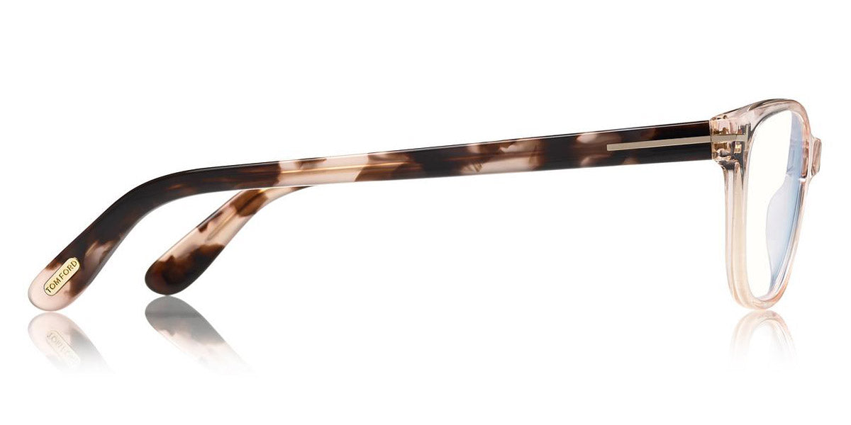 Tom Ford® FT5638-B FT5638-B 001 50 - 001 - Shiny Black, Rose Gold/ Blue Block Lenses Eyeglasses