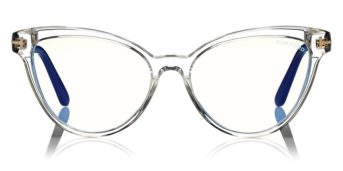 Tom Ford® FT5639-B FT5639-B 026 54 - Shiny Crystal With Black Eyeglasses