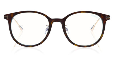 Tom Ford® FT5644-D-B FT5644-D-B 052 52 - Shiny Classic Dark Havana With Tf Yellow Gold Eyeglasses