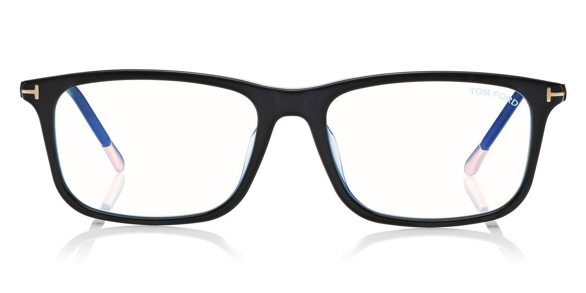 Tom Ford® FT5646-D-B FT5646-D-B 001 57 - 001 - Shiny Black W. Shiny Rose Gold Temple Tips/ Blue Block Lenses Eyeglasses
