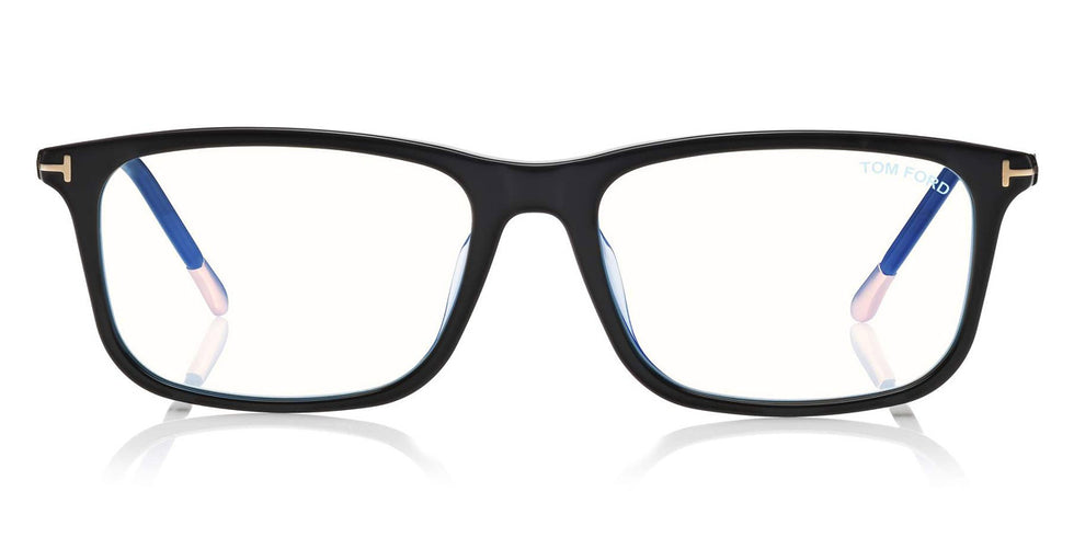 Tom Ford® FT5646-D-B FT5646-D-B 001 57 - 001 - Shiny Black W. Shiny Rose Gold Temple Tips/ Blue Block Lenses Eyeglasses
