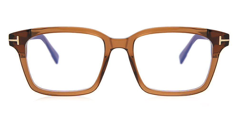 Tom Ford® FT5661-B FT5661-B 048 54 - Shiny Transparent Brown/Blue Eyeglasses
