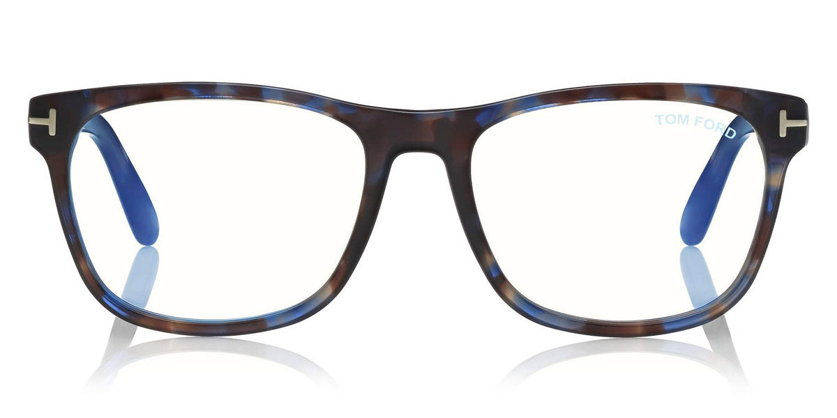 Tom Ford® FT5662-B FT5662-B 055 56 - Shiny Blue Havana Eyeglasses